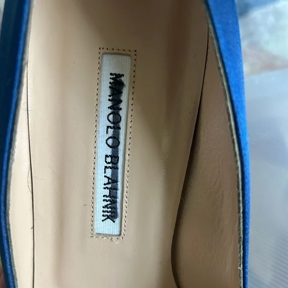 Manolo Blahnik Crystal Hangisi 70 Royal Blue 8.5 - Picture 8 of 8